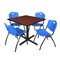 Cain Cain Square Table & Chair Set, Wood, Metal, Plastic Top, Cherry TB4242CH47BE - alternate 1